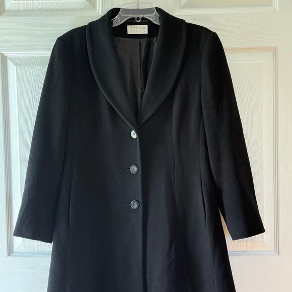 Precis Petite Size 12 Women’s Long Wool Cashmere Blend Coat. Beautiful tailoring - Picture 2 of 12